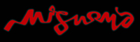 Misnoma bitmap logo on black